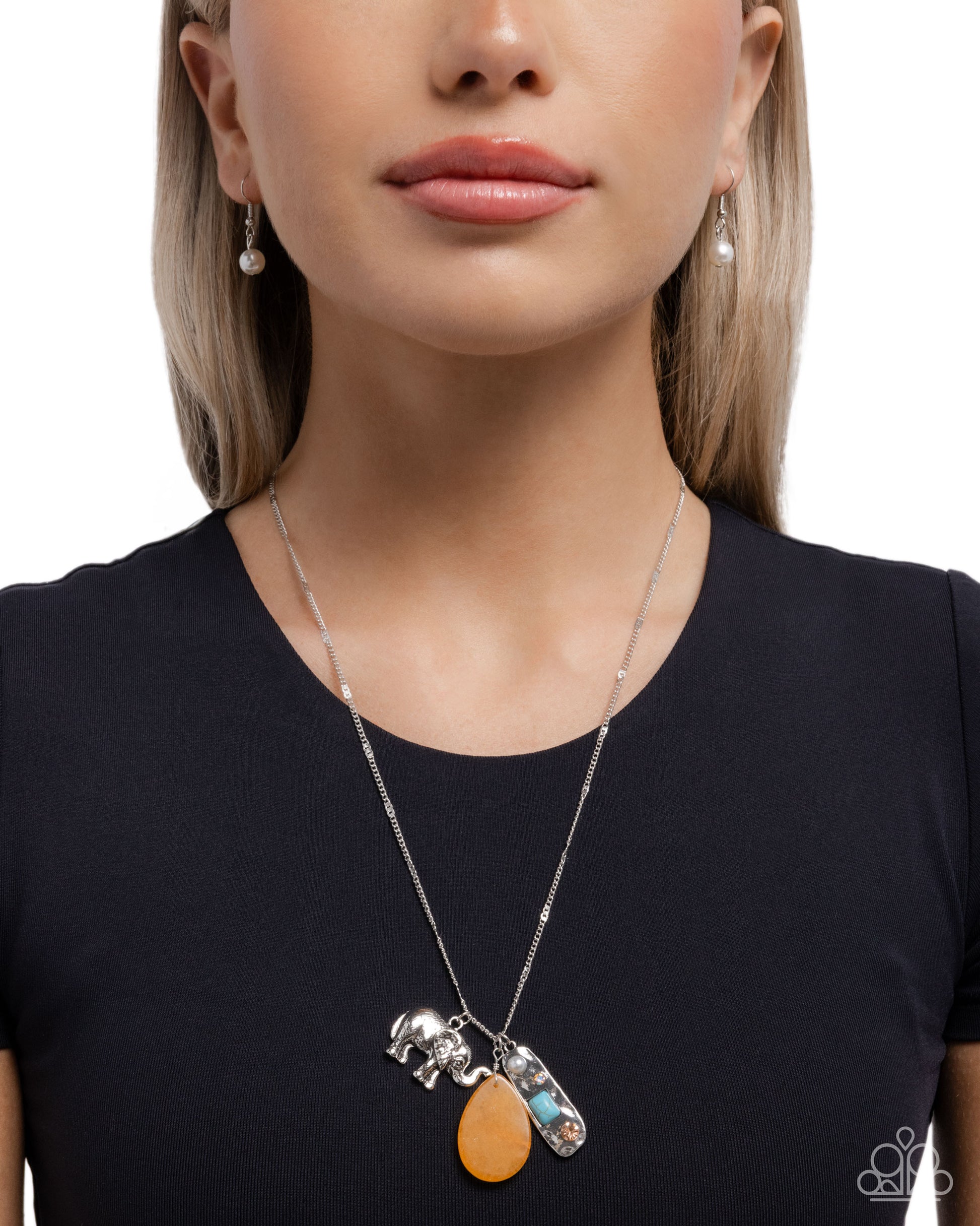Elephant Empire - Orange - Paparazzi Necklace Image