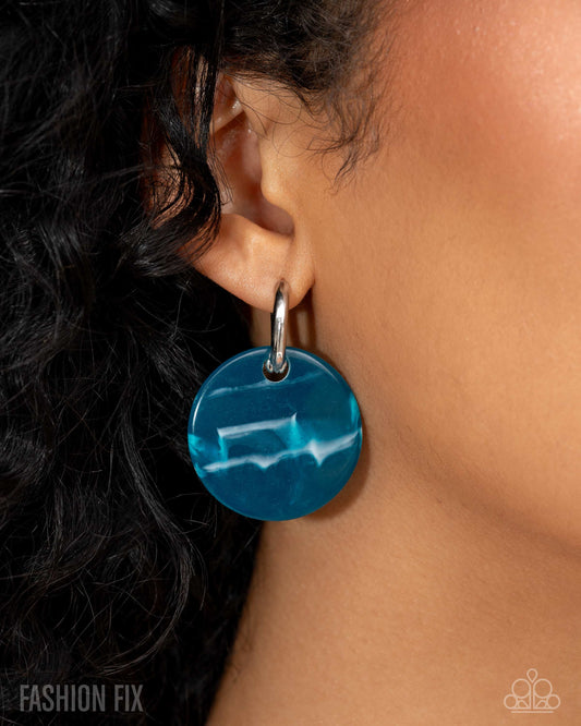 Spirited Show - Blue - Paparazzi Earring Image