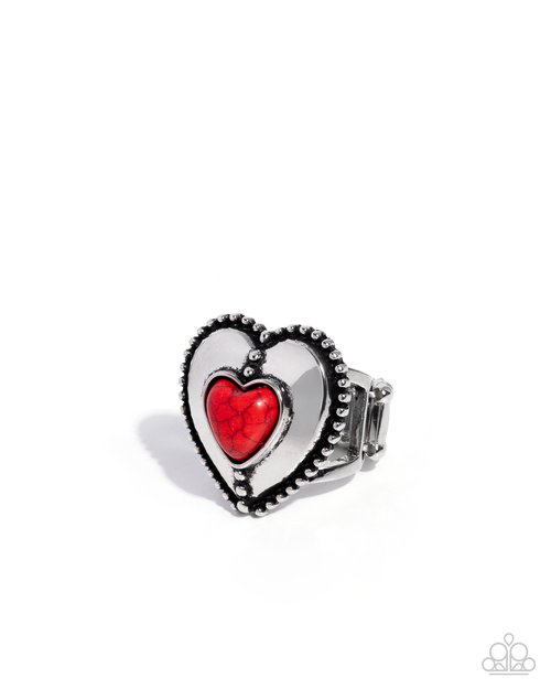 COURTING Chance - Red - Paparazzi Ring Image