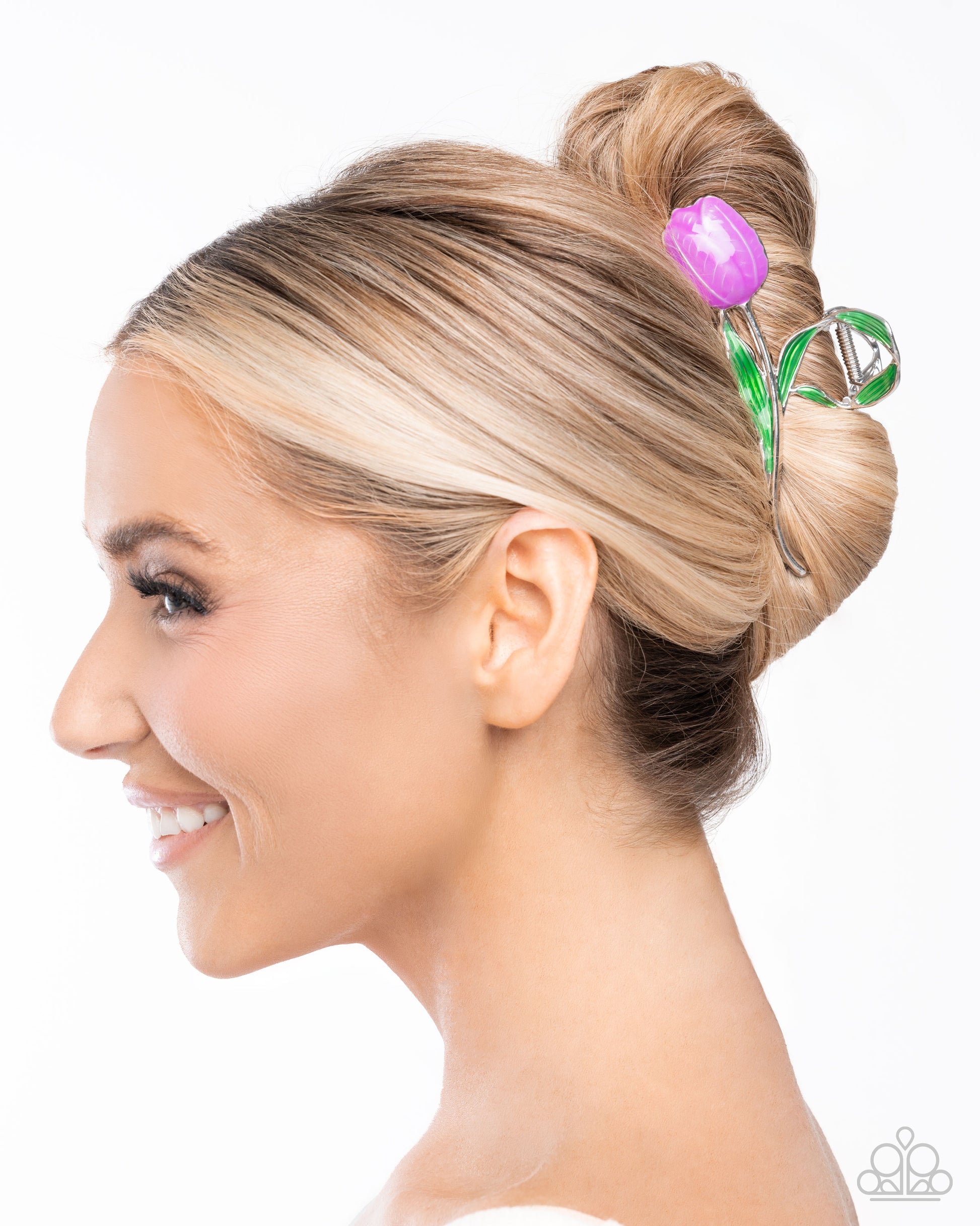 Floriculture Fever - Purple - Paparazzi Hair Accessories Image