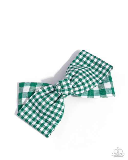 Picnic Pattern - Green - Paparazzi Hair Accessories Image