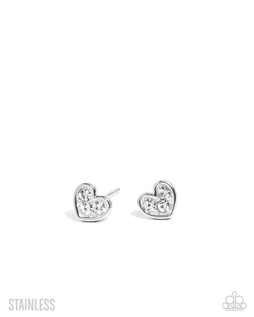 All My Affection - White - Paparazzi Earring Image
