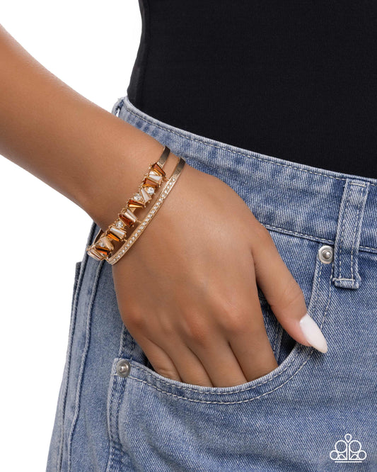 Sculpted Splendor - Brown - Paparazzi Bracelet Image