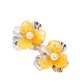 Frank Flowers - Yellow - Paparazzi Earring Image