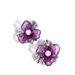 Frank Flowers - Purple - Paparazzi Earring Image