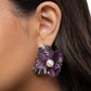 Frank Flowers - Purple - Paparazzi Earring Image