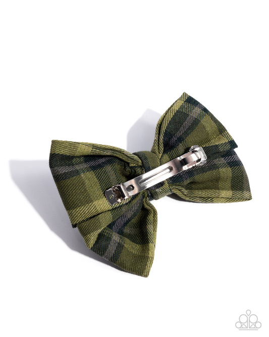 Friend Or BOW - Green - Paparazzi Hair Accessories Image