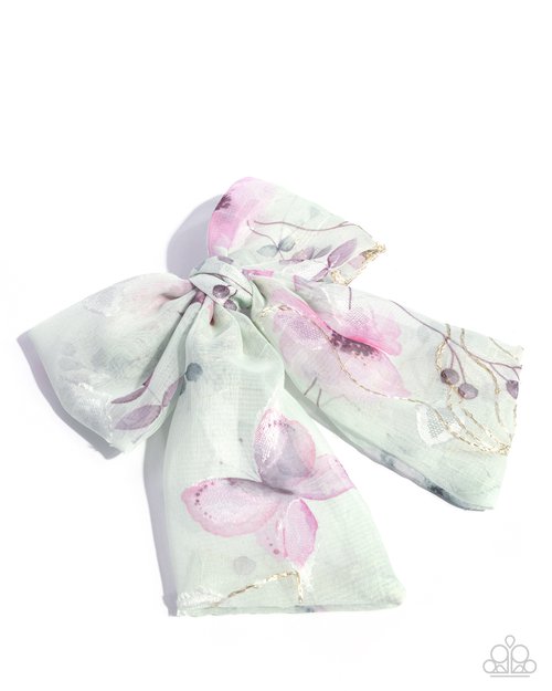 BOW Together - Green - Paparazzi Hair Accessories Image