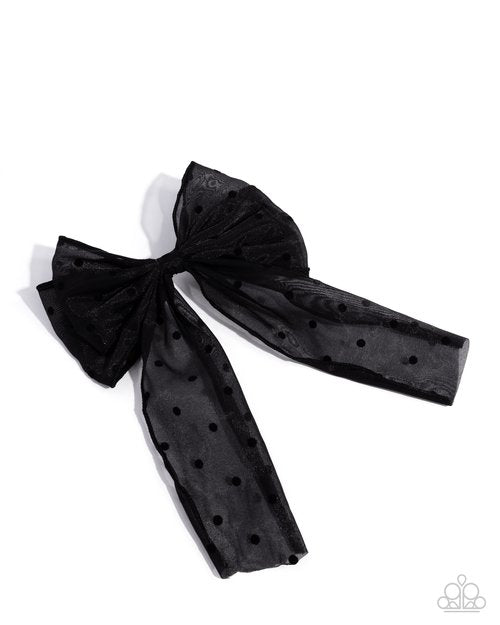 Here We BOW Again - Black - Paparazzi Hair Accessories Image