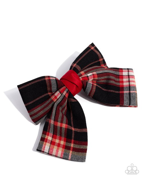 Front BOW Seat - Red - Paparazzi Hair Accessories Image