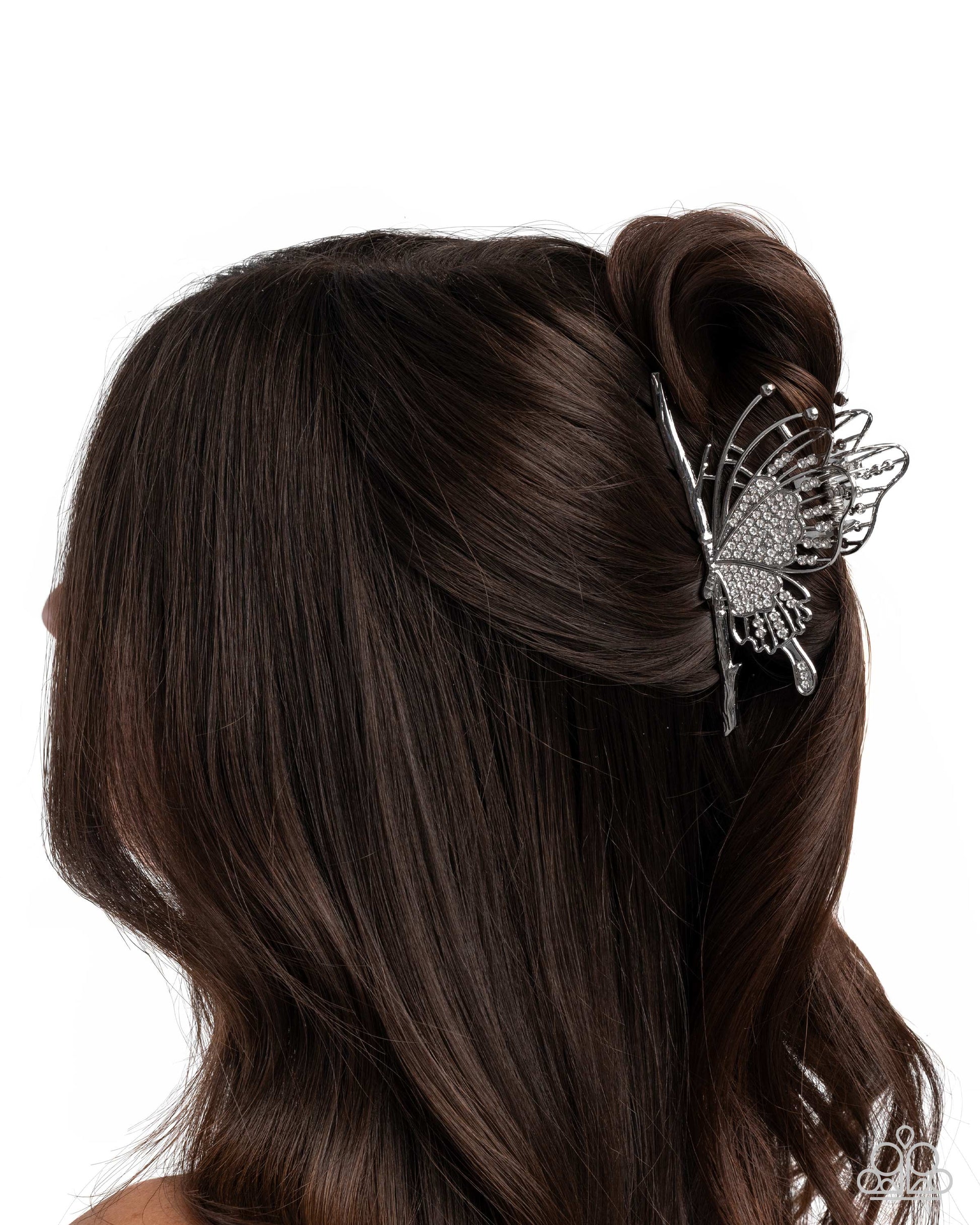 Layered Landing - White - Paparazzi Hair Accessories Image