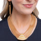 Get the MESH-age - Gold - Paparazzi Necklace Image