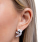 Ghost Hunter - White - Paparazzi Earring Image
