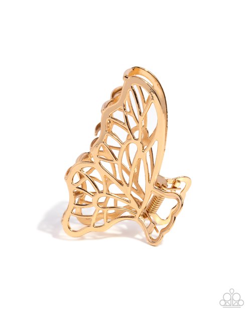 Gliding Grace - Gold - Paparazzi Hair Accessories Image