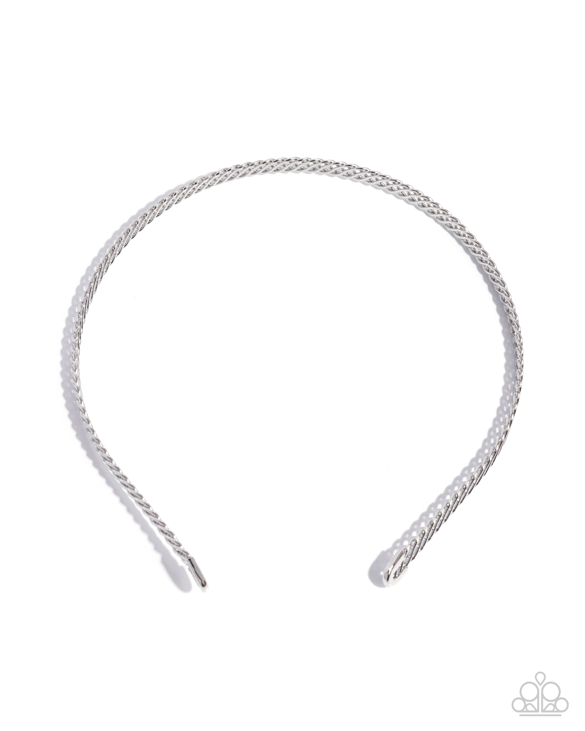 Braided Behavior - Silver - Paparazzi Product Image