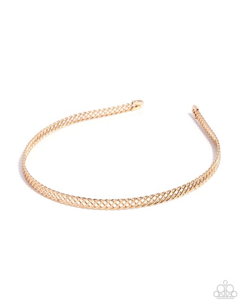 Braided Behavior - Gold - Paparazzi Product Image