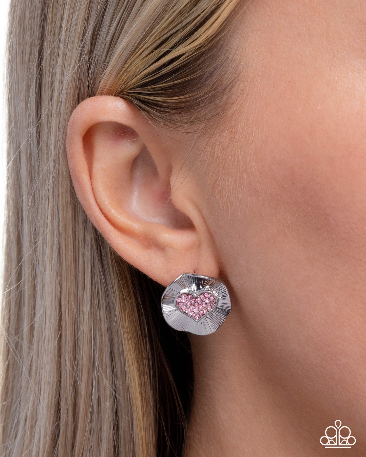 Smitten Sunburst - Pink - Paparazzi Earring Image