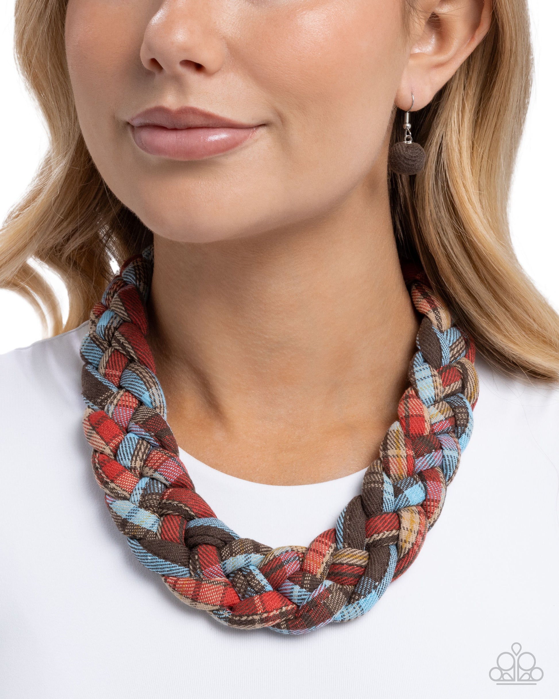 Fine Flannel - Brown - Paparazzi Necklace Image