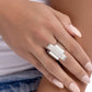 Stony Showcase - White - Paparazzi Ring Image