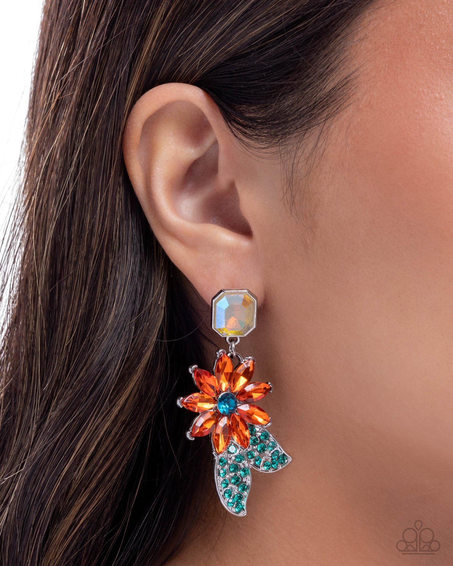 Momentous Majesty - Orange - Paparazzi Earring Image