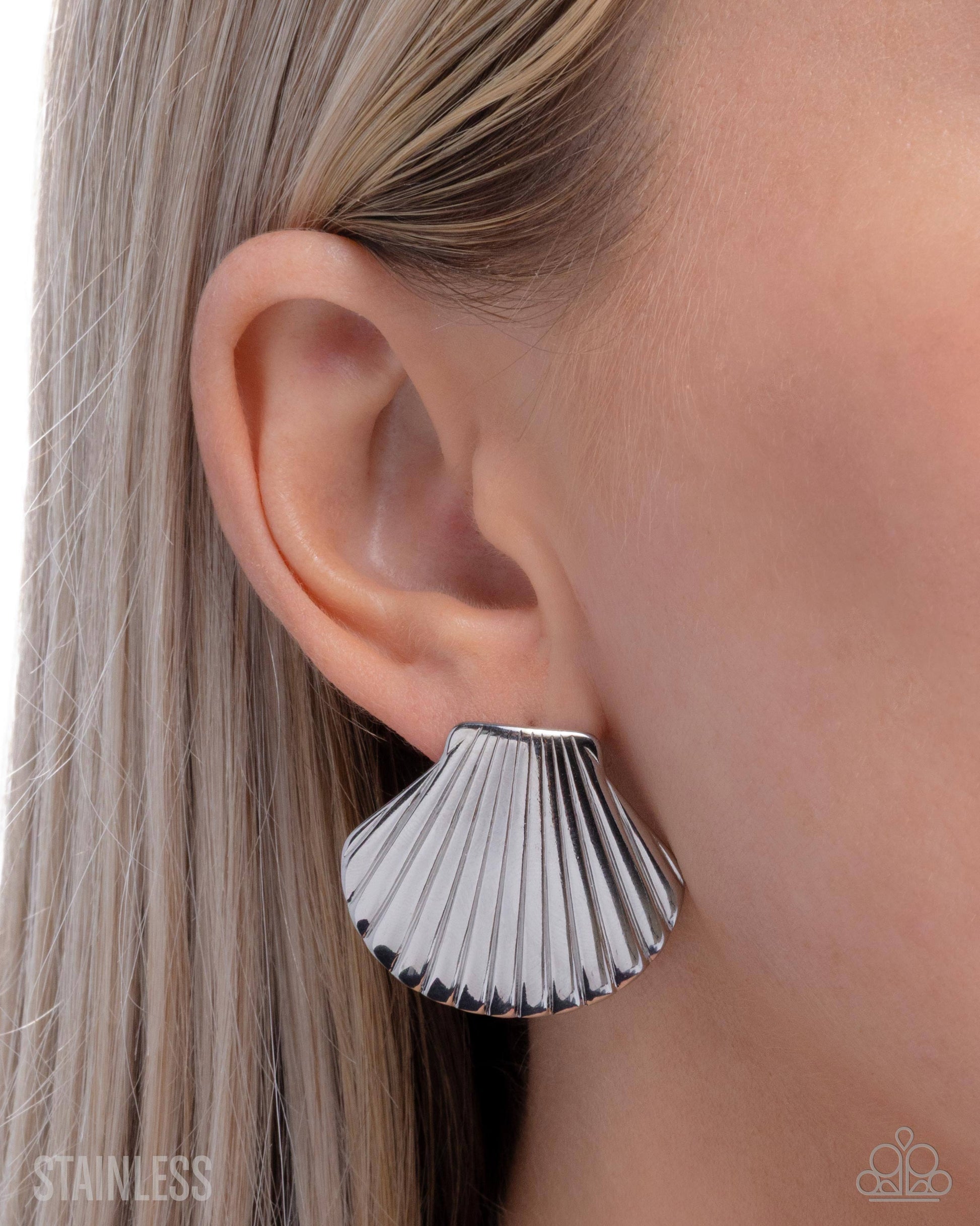 Coastal Clique - Silver - Paparazzi Earring Image
