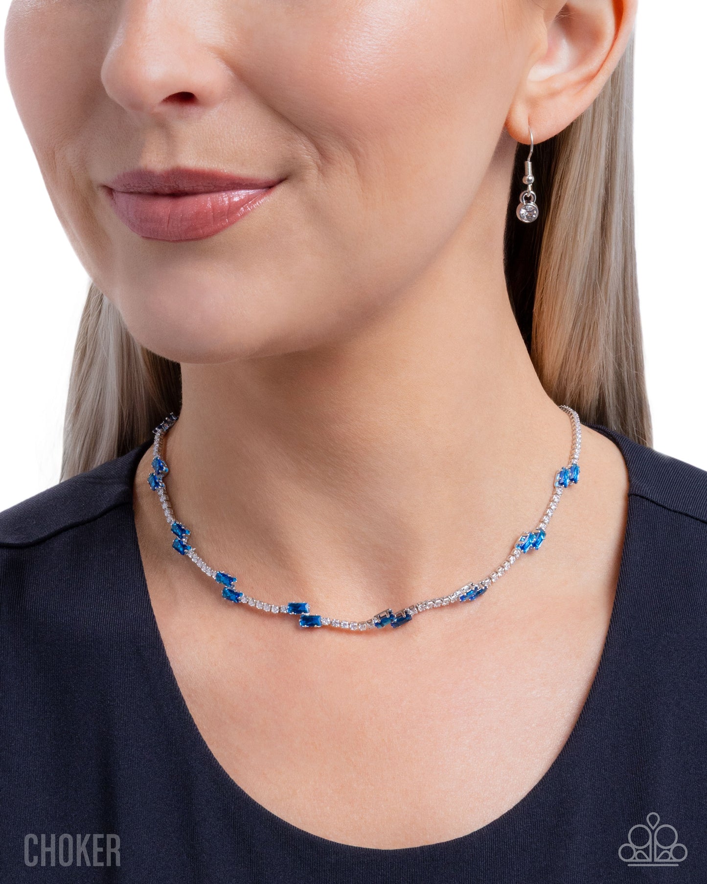 Sliding Shine - Blue - Paparazzi Necklace Image