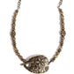 Sand Dollar Statement - Brass - Paparazzi Necklace Image