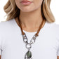 Fierce Feather - Green - Paparazzi Necklace Image