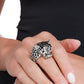 Leopard Limit - Black - Paparazzi Ring Image