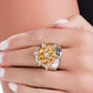 Floral Fermata - Yellow - Paparazzi Ring Image