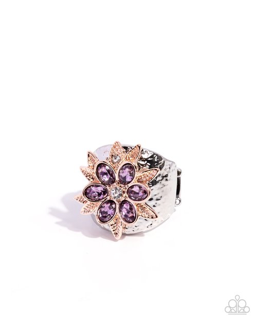 Floral Fermata - Purple - Paparazzi Ring Image
