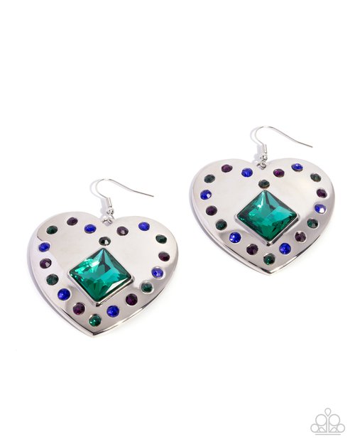Lovely Lights - Green - Paparazzi Earring Image