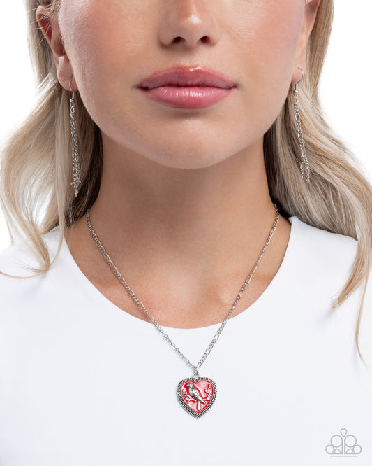 Songbird Sweetheart - Red - Paparazzi Necklace Image