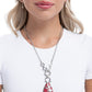 Tough Teardrop - Red - Paparazzi Necklace Image