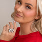 Gathered Glam - Silver - Paparazzi Ring Image