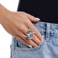 Gathered Glam - Silver - Paparazzi Ring Image