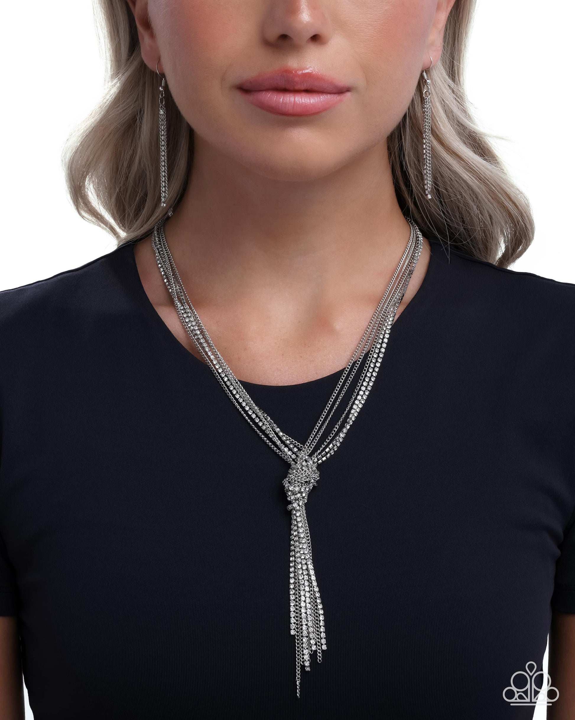 Twisted Tapestry - White - Paparazzi Necklace Image