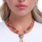 Breathe a Sigh of Relief - Red - Paparazzi Necklace Image