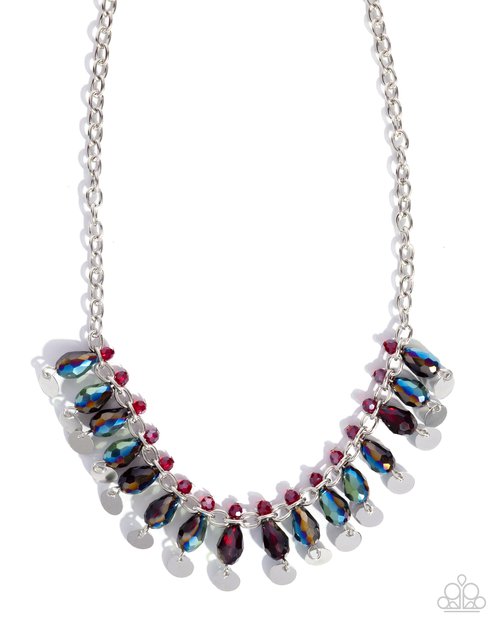 Glimpse of Glitz - Red - Paparazzi Necklace Image