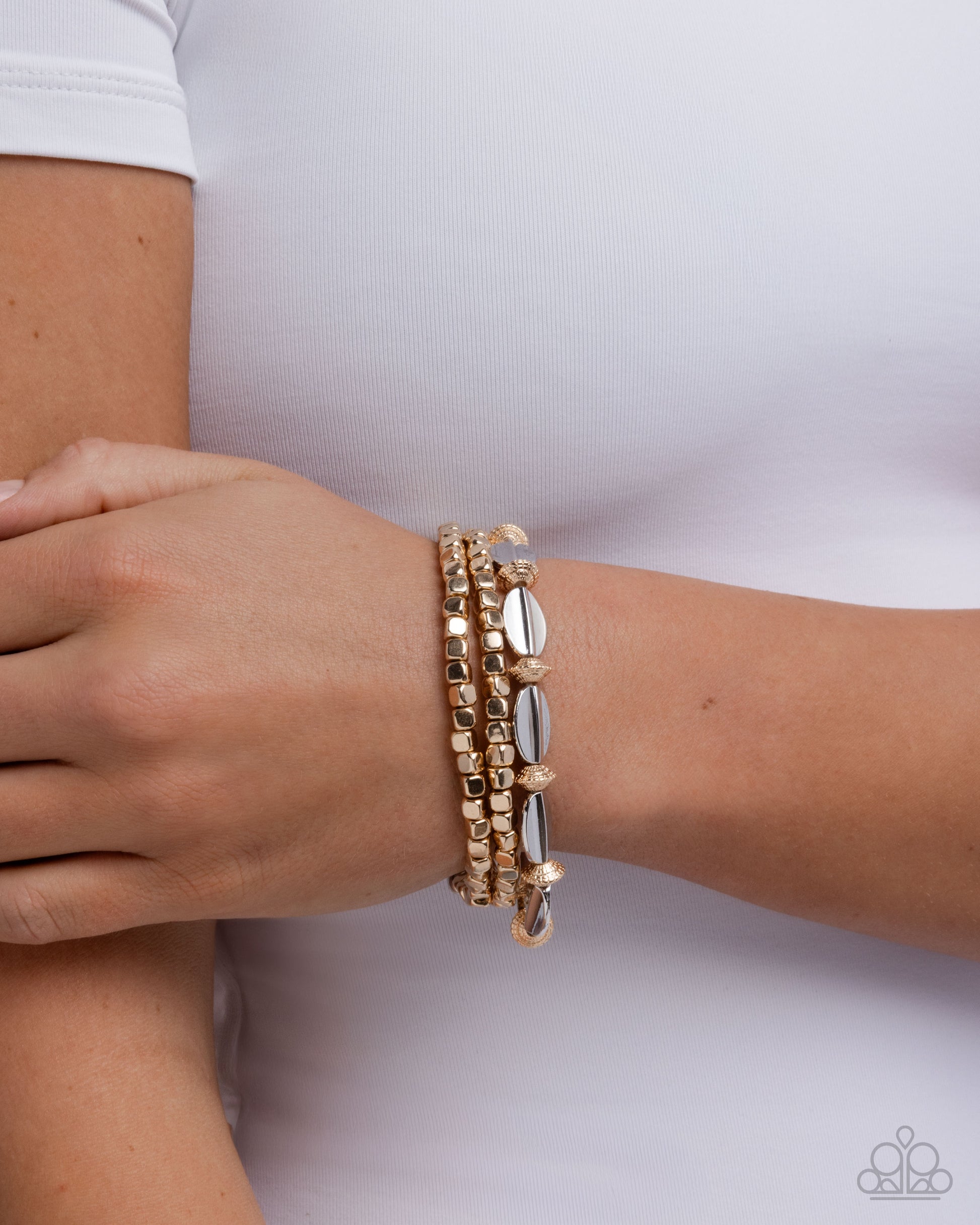 Trendy Team - Gold - Paparazzi Bracelet Image