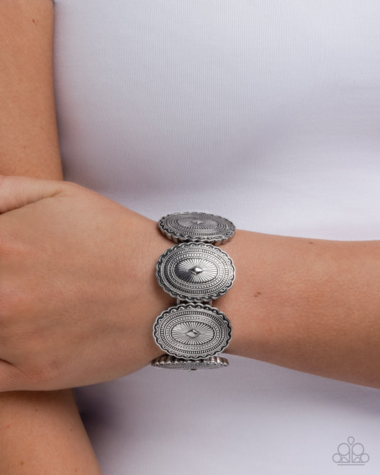 Tangible Tapestry - Silver - Paparazzi Bracelet Image