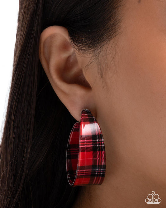 Fabulous Flannel - Paparazzi Earring Image