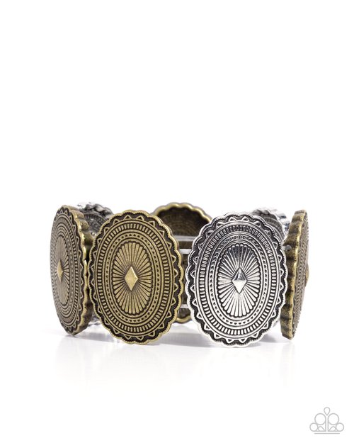 Tangible Tapestry - Brass - Paparazzi Bracelet Image