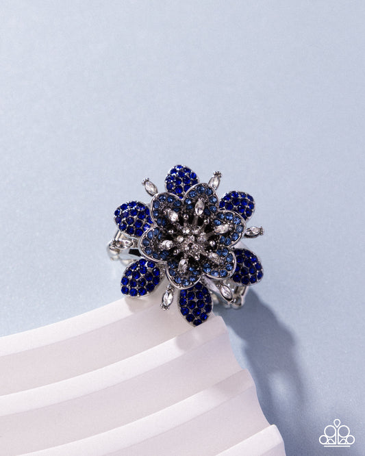 Petaled Premonition - Blue - Paparazzi Ring Image