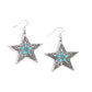 Sheriff Santa Fe - Blue - Paparazzi Earring Image