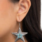 Sheriff Santa Fe - Blue - Paparazzi Earring Image