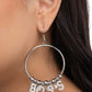 Boss Level - White - Paparazzi Earring Image