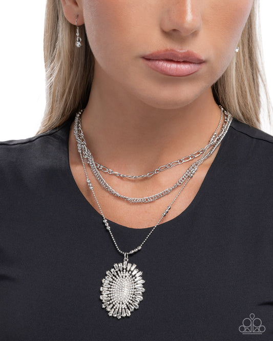 Fitting In - White - Paparazzi Necklace Image