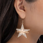 Touchdown Tribute - Gold - Paparazzi Earring Image