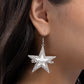 Touchdown Tribute - White - Paparazzi Earring Image
